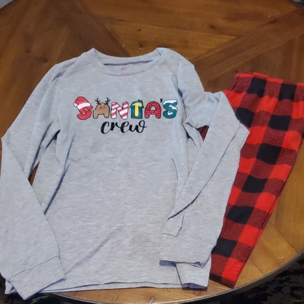 Festive Gray and Red Kids Matching Set